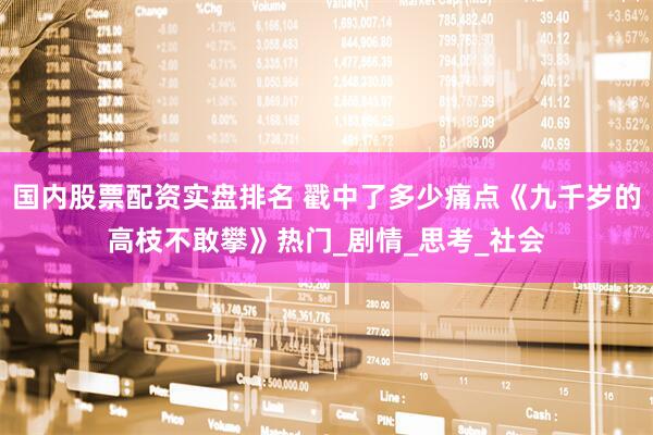 国内股票配资实盘排名 戳中了多少痛点《九千岁的高枝不敢攀》热门_剧情_思考_社会